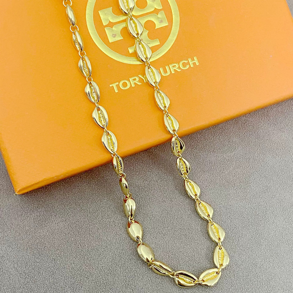 Tory Burch Seashell Shape Letter Necklace